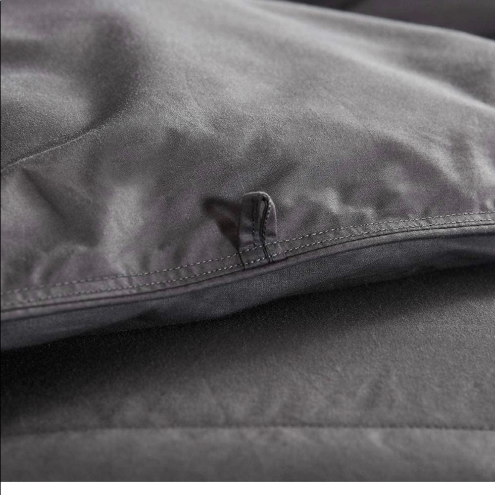 NEW Goose down Hypoallergenic comforter gray KING - Picture 3 of 4